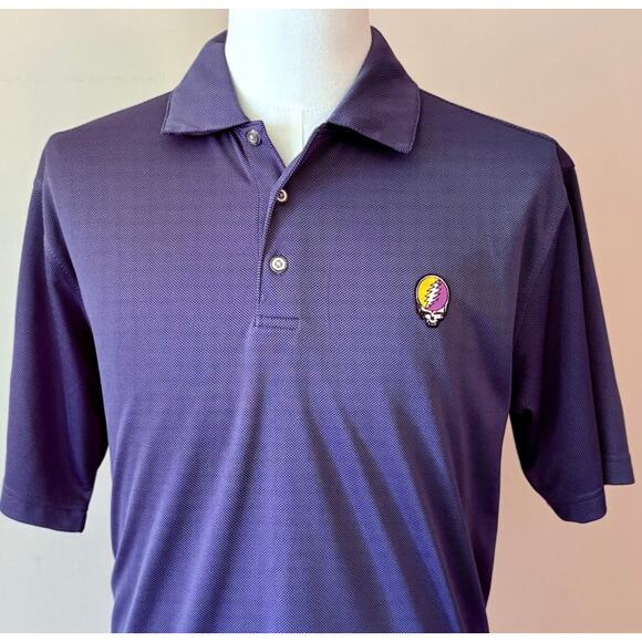 Grateful Dead Steal Your Face Cypress Point Performance Golf Shirt (L) - Picture 4 of 6